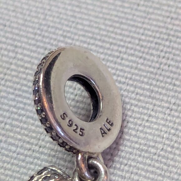 Pandora Angel Wings Dangle with Pink Enamel Locket Charm - Picture 12 of 13